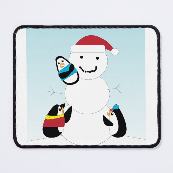 Item preview, Penguin Building a Snowman Winter Day designed and sold by ValeriesGallery.