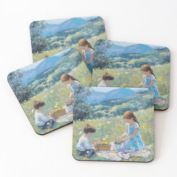 Item preview, Picnic Bliss: Kids in a Blooming Meadow designed and sold by put1mali19.