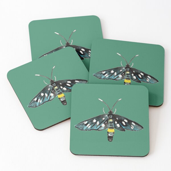 Item preview, The Nine Spotted Moth or Yellow Belted Burnet - Amata phegea illustration designed and sold by Julia Doria.