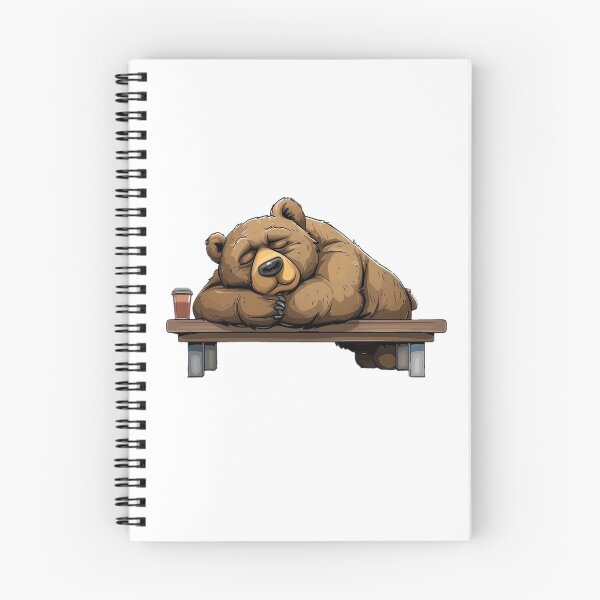 Item preview, Sleepy Bear Struggling with Morning Coffee designed and sold by Artcurrents.