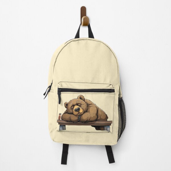 Item preview, Sleepy Bear Struggling with Morning Coffee designed and sold by Artcurrents.
