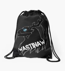 Wastinaw stencil design Drawstring Bag