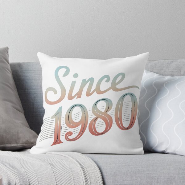 Item preview, A vintage-style illustration of the text "Since 1980" in a cursive font designed and sold by artumbre.