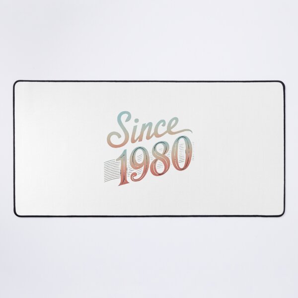 Item preview, A vintage-style illustration of the text "Since 1980" in a cursive font designed and sold by artumbre.