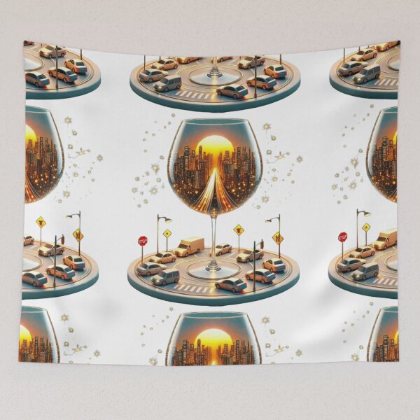 Item preview, Cityscape Evening Cheers designed and sold by WildVista.