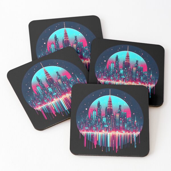 Item preview, Abstract Neon City Design - Brighten Up Your Style! designed and sold by PandaTShirtShop.