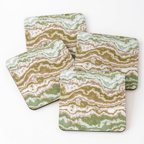 Item preview, Green and toasted sienna marble texture designed and sold by pattypattern.