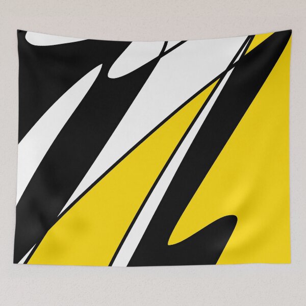 Item preview, Bold Abstract Yellow and Black Design designed and sold by CrazySoulArt.