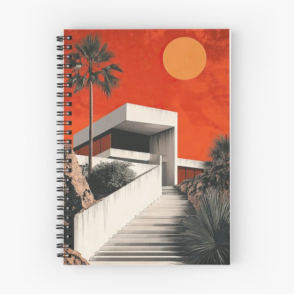 Item preview, Bauhaus Red Moon Desert Architecture designed and sold by ArtHouseNiklas.
