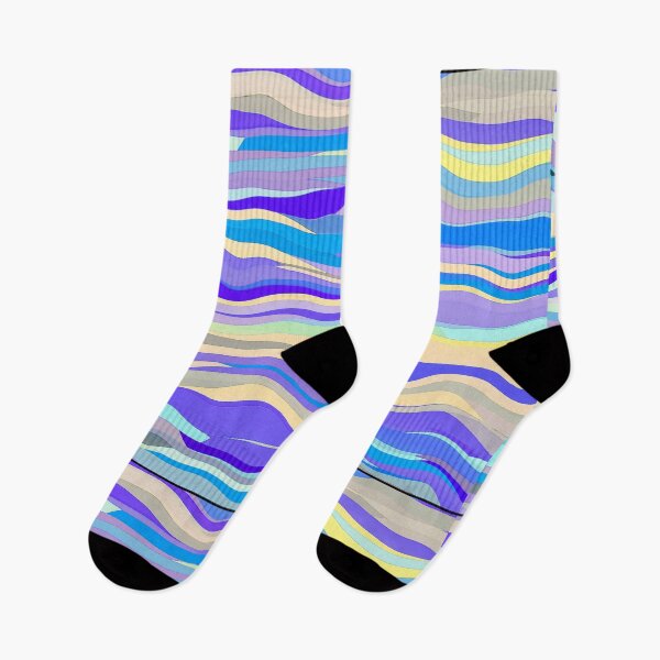Item preview, Gorgeous Colourful Horizontal Sea Waves with Dominant Blue designed and sold by Pattern Hub.