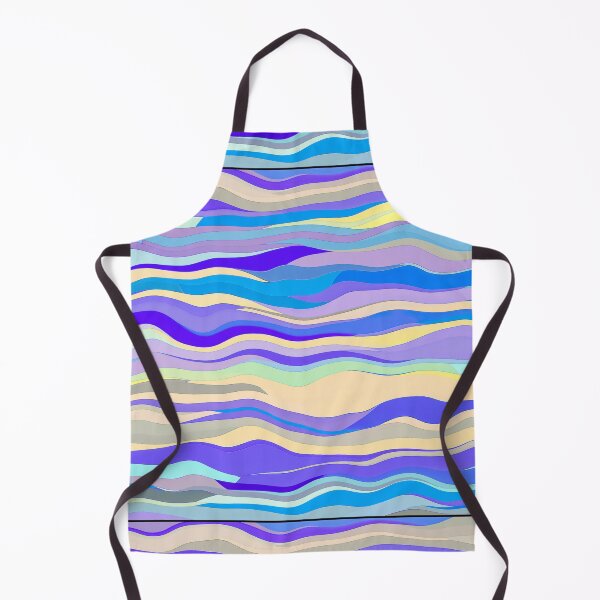 Item preview, Gorgeous Colourful Horizontal Sea Waves with Dominant Blue designed and sold by Pattern Hub.