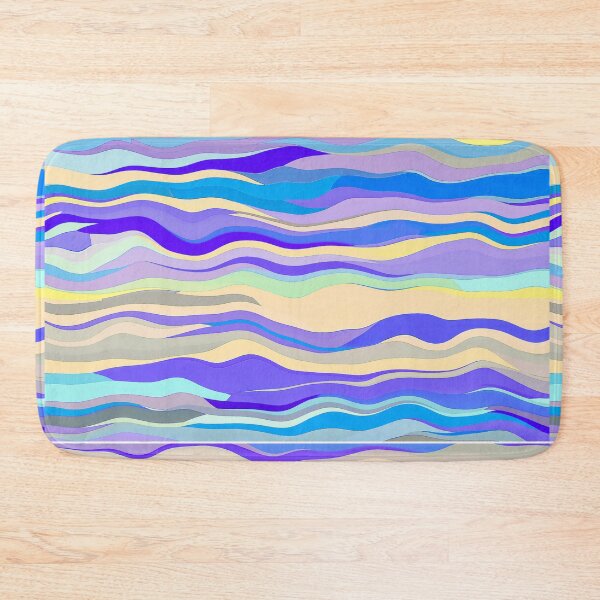 Item preview, Gorgeous Colourful Horizontal Sea Waves with Dominant Blue designed and sold by Pattern Hub.