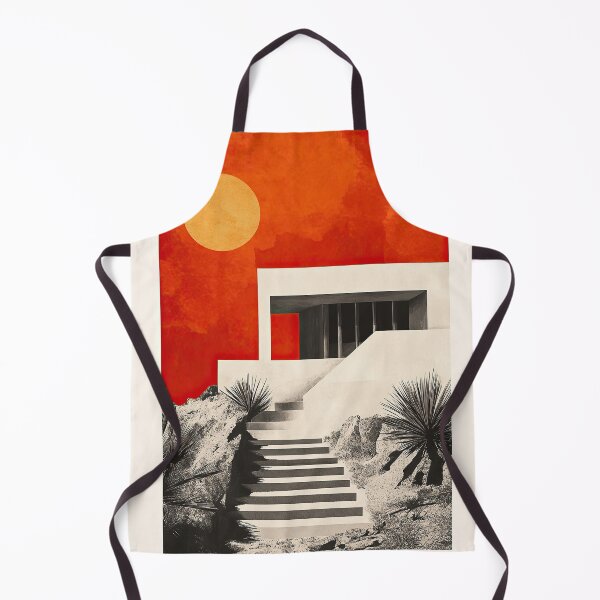 Item preview, Bauhaus Architecture Red Orange Desert designed and sold by ArtHouseNiklas.