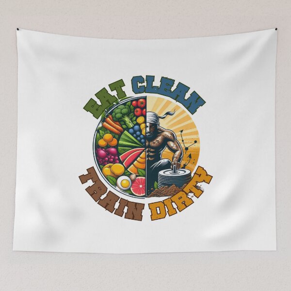 Item preview, Gym - Eat clean, train dirty designed and sold by ArtDesignMC.