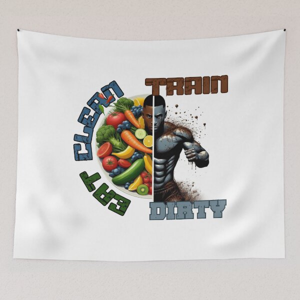 Item preview, Gym - Eat clean, train dirty designed and sold by ArtDesignMC.