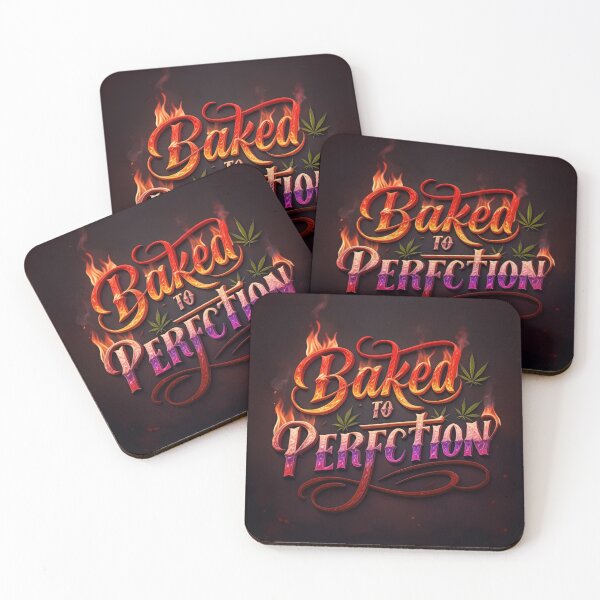Item preview, Fiery Baked to Perfection in flaming letters - Black designed and sold by JLEmporium.