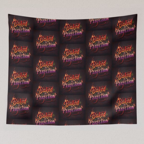 Item preview, Fiery Baked to Perfection in flaming letters - Black designed and sold by JLEmporium.