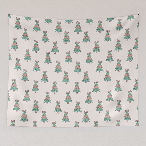 Item preview, Pink and Green Bow Christmas Tree  designed and sold by CreativeDraws42.