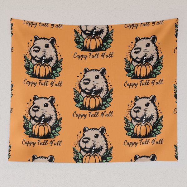 Item preview, Cappy Fall Y'all Funny Capybara Capybara Lovers designed and sold by Luvjesus2.