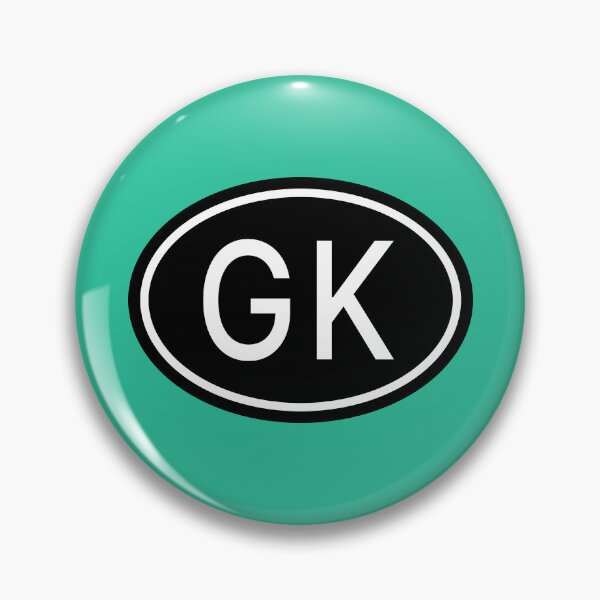 Item preview, GK Initials Monogram Oval White Letters designed and sold by Jeallan Designs.