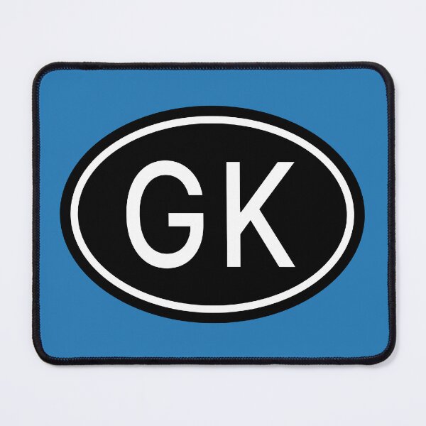 Item preview, GK Initials Monogram Oval White Letters designed and sold by Jeallan Designs.