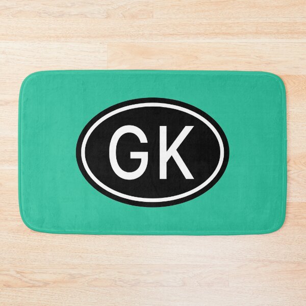 Item preview, GK Initials Monogram Oval White Letters designed and sold by Jeallan Designs.