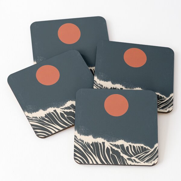 Item preview, Bauhaus Japan Night Waves Sea Blue designed and sold by ArtHouseNiklas.