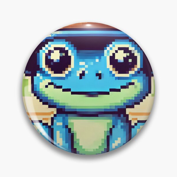 Item preview, Pixel Art Frog in a Hat | Retro Blue Froggy Design designed and sold by Rudycen.