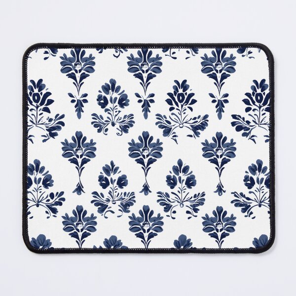 Item preview, Traditional Frisian Floral Pattern in Midnight Blue designed and sold by PhrasesTheThird.