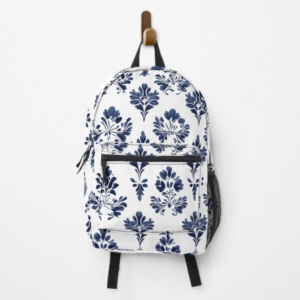 Item preview, Traditional Frisian Floral Pattern in Midnight Blue designed and sold by PhrasesTheThird.