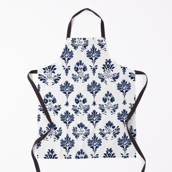 Item preview, Traditional Frisian Floral Pattern in Midnight Blue designed and sold by PhrasesTheThird.