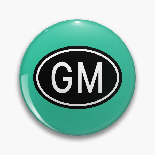 Item preview, GM Initials Monogram Oval White Letters designed and sold by Jeallan Designs.