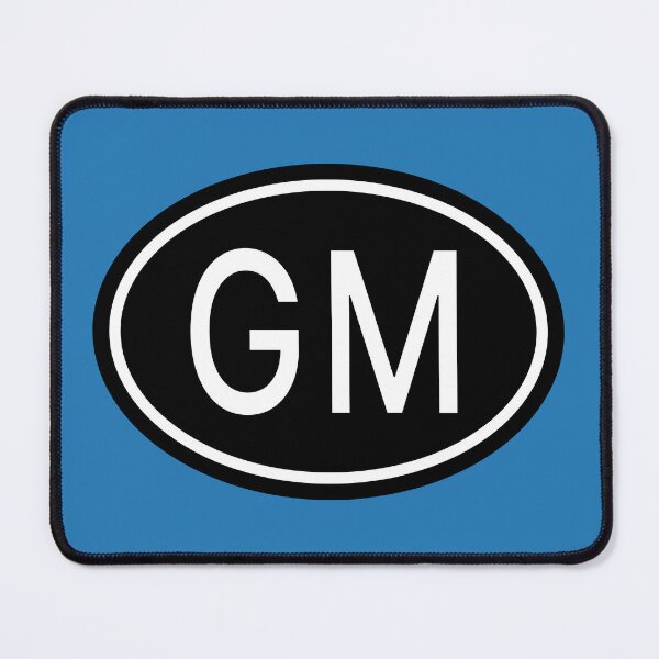Item preview, GM Initials Monogram Oval White Letters designed and sold by Jeallan Designs.