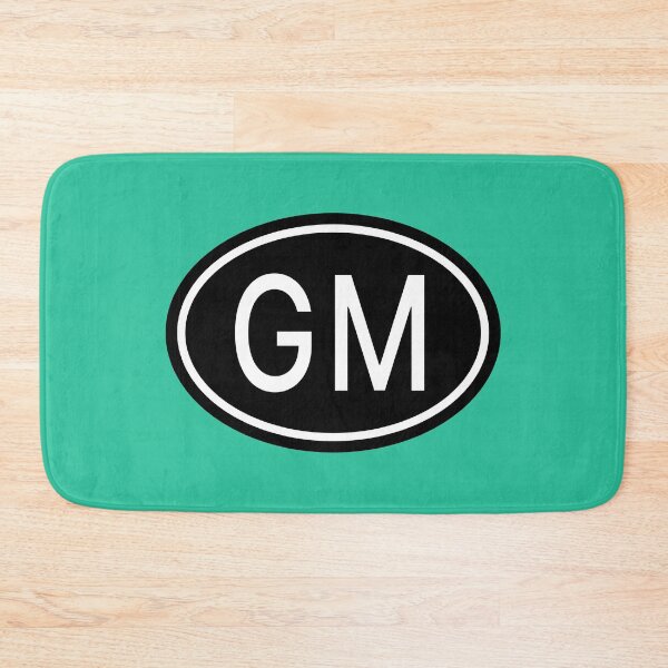 Item preview, GM Initials Monogram Oval White Letters designed and sold by Jeallan Designs.