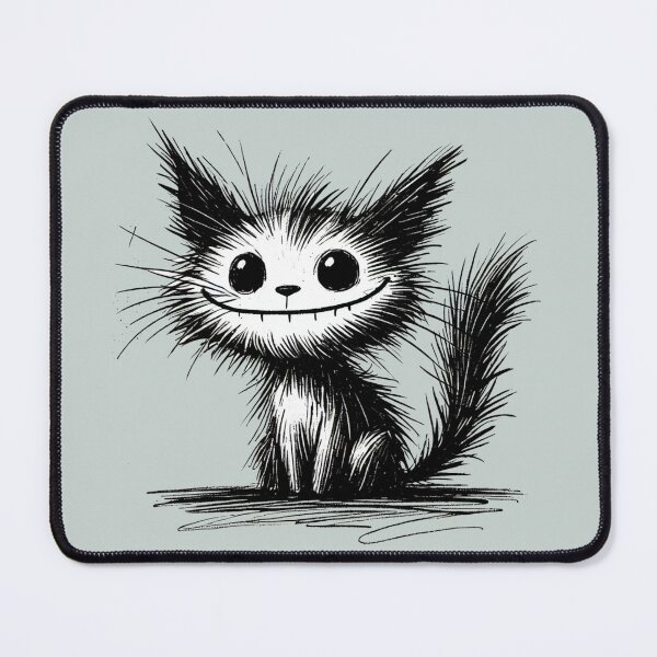Item preview, Funny Messy Black and White Cat designed and sold by Blink Art Studio.