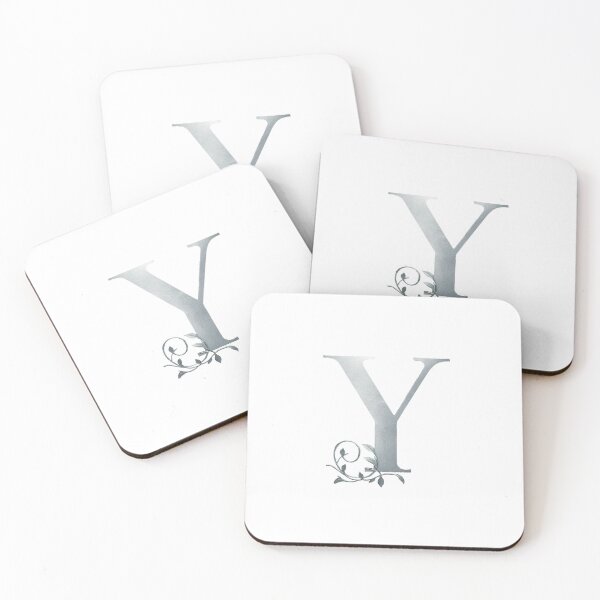 Item preview, Luxury Floral Monogram Y: Elegant Grey and Silver Typography designed and sold by Fil4.