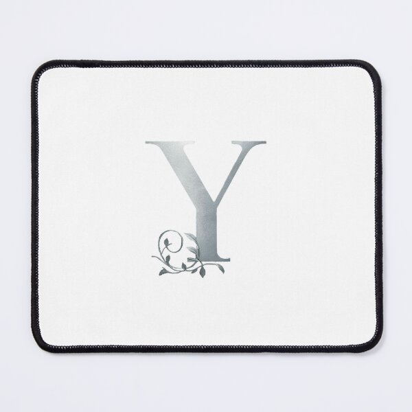 Item preview, Luxury Floral Monogram Y: Elegant Grey and Silver Typography designed and sold by Fil4.
