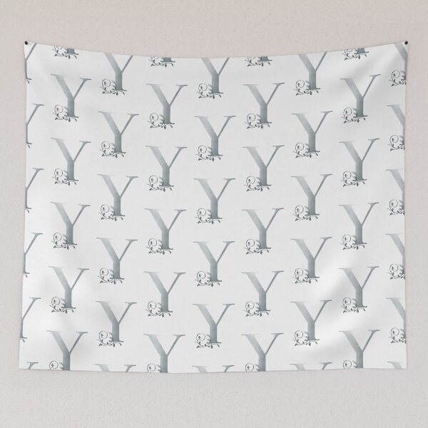 Item preview, Luxury Floral Monogram Y: Elegant Grey and Silver Typography designed and sold by Fil4.