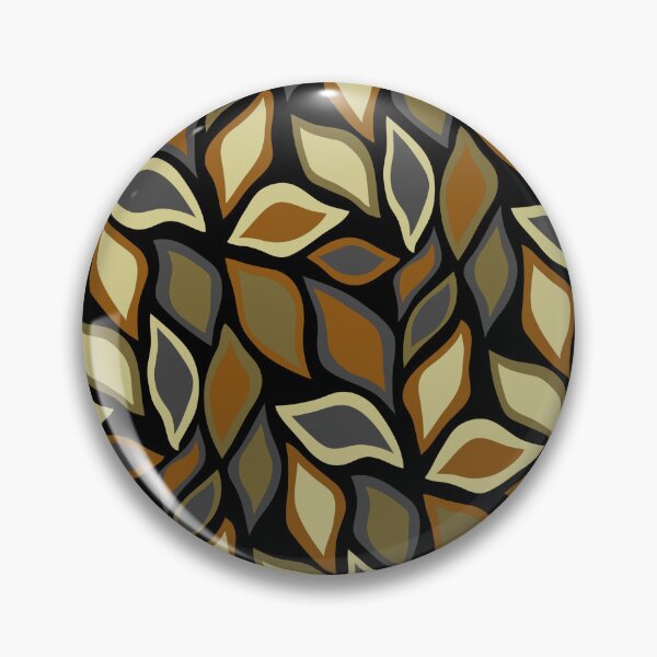 Item preview, Natural Tones Leaves Earthy Colored Leaf Leaflets Black designed and sold by EvergreenMotifs.