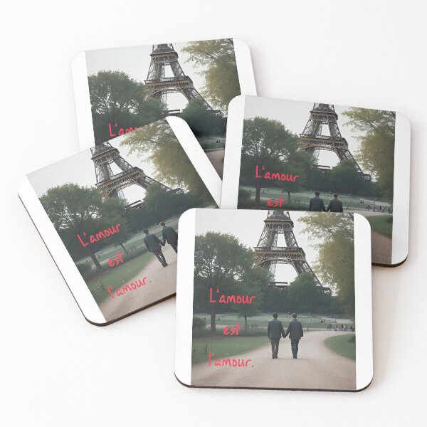 Item preview, French "l'amour est l'amour" (Love is Love) Gay Romance designed and sold by Live Out Gear.