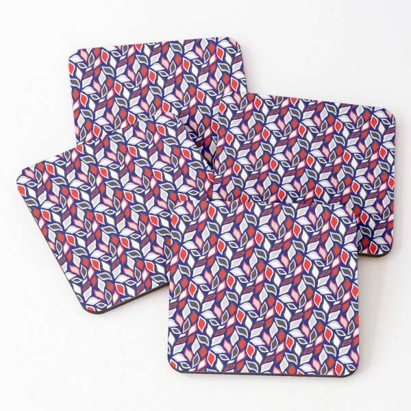 Item preview, Patriotic Colored Falling Leaves Red White & Blue Leaflets designed and sold by EvergreenMotifs.
