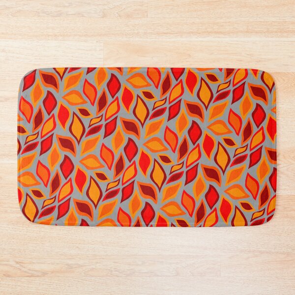 Item preview, Colorful Scattered Fire Red Orange Flame Leaves Leaflets designed and sold by EvergreenMotifs.