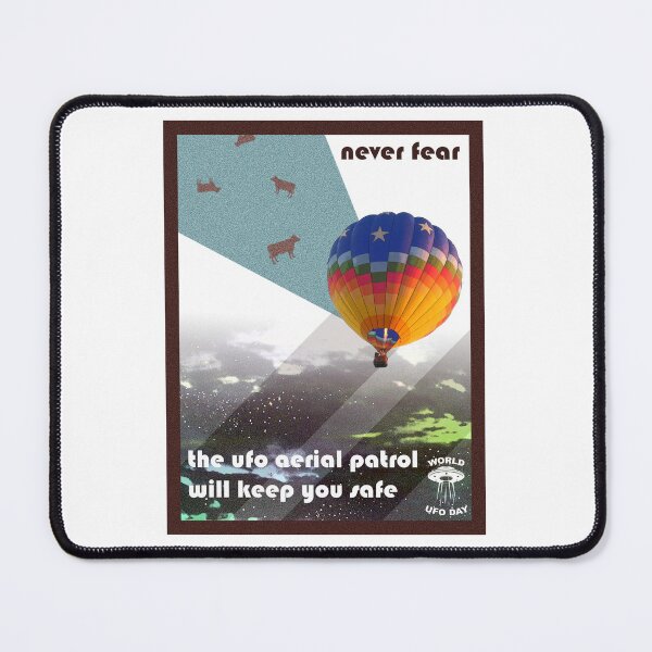 Item preview, Vintage UFO Hot Air Balloon Infographic designed and sold by itstheashley.