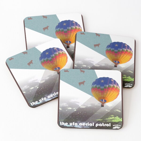 Item preview, Vintage UFO Hot Air Balloon Infographic designed and sold by itstheashley.