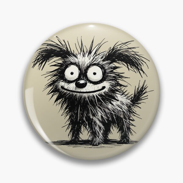 Item preview, Funny Messy Black and White Dog designed and sold by Blink Art Studio.