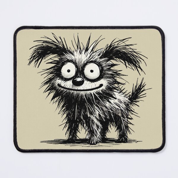 Item preview, Funny Messy Black and White Dog designed and sold by Blink Art Studio.