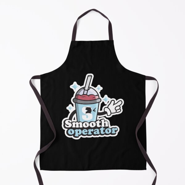 Item preview, Smooth operator, funny smoothie joke mascot for smoothie lovers in blue designed and sold by Rednosestickers.
