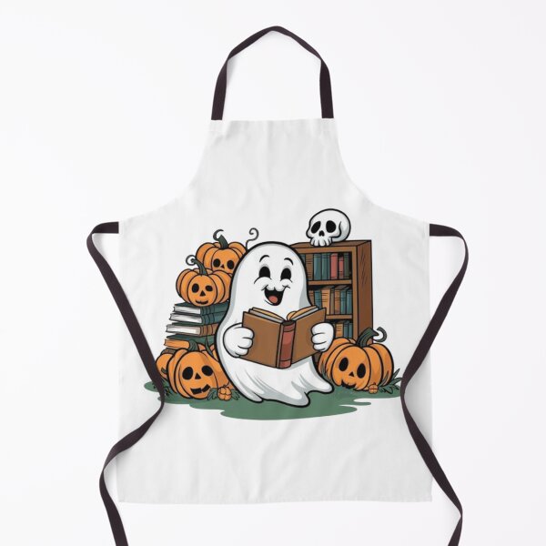 Artikelvorschau, Kürbisse, Totenköpfe und eine geisterhafte Liebe zu Büchern, Halloween-T-Shirt, entworfen und verkauft von cookigraphic.