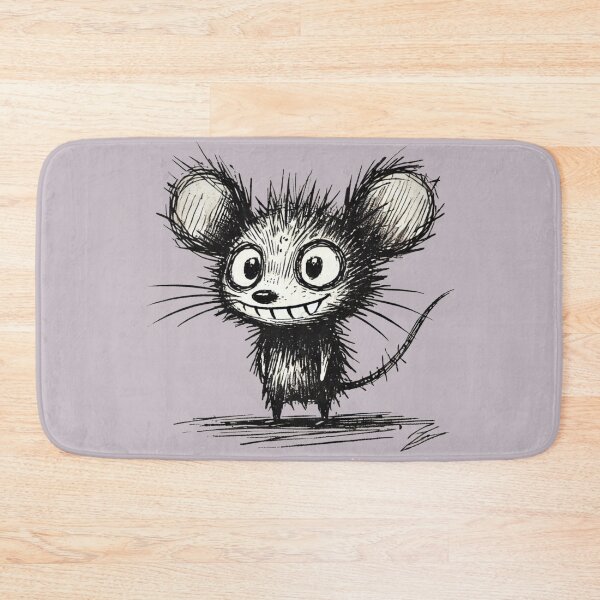 Item preview, Scruffy Mouse Monster - Playful Creature designed and sold by Blink Art Studio.