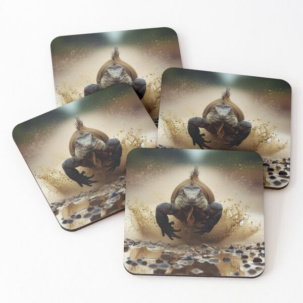 Item preview, Dynamic iguana running through mud and water designed and sold by JoshuaCardiff.